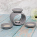 Oval Wax & Oil Warmer Set - Assorted Colours Grey 5010792476827 only5pounds-com