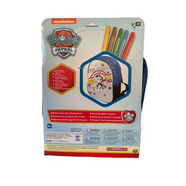 Paw Patrol DIY Colour Blue Backpack For Kids 55350061263 only5pounds-com