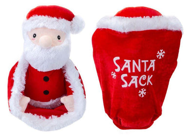 Peekaboo Santa In Sack with Flashing Cheeks - Inc. Batteries - 28cm 5050565546609 only5pounds-com
