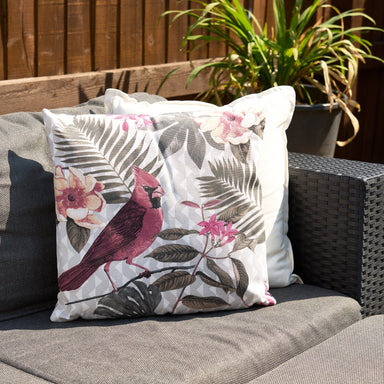 Pink Tropical Birds Outdoor Garden Cushion - 42 x 42cm 8713229053635 only5pounds-com