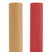 Red & Natural Ribbed Kraft Wrapping Paper - Singles or 4 Pack - 3m Roll only5pounds-com