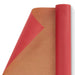 Red & Natural Ribbed Kraft Wrapping Paper - Singles or 4 Pack - 3m Roll only5pounds-com