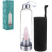 Reusable Glass Drinking Bottle With Crystal Core Rose Quartz 5010792491417 only5pounds-com