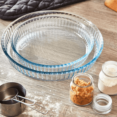 Round Glass Pie Baking Dishes - Set Of 2 8693357192904 only5pounds-com