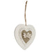 Rustic Christmas Tree Decoration - Wooden Floral Heart 8718658068991 only5pounds-com