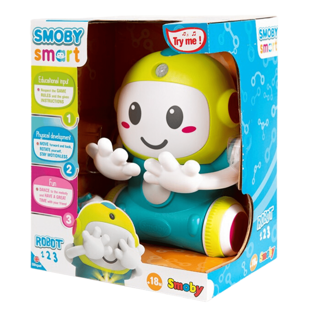 Smoby Smart Robot 123 - Multifunctional Learning and Play Companion for Kids 3032161901053 only5pounds-com