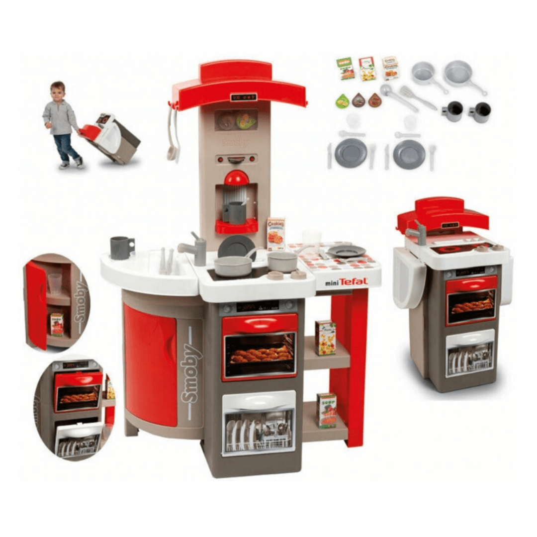 Smoby Tefal Opencook Compact Play Kitchen - Realistic Sounds, 22 Accessories for Imaginative Play 3032163122029 only5pounds-com