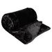 Soft Faux Mink Throw King Size (200 x 240cm) -  Black 5056536106834 only5pounds-com