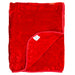 Soft Faux Mink Throw King Size (200 x 240cm) - Red 5056536106780 only5pounds-com