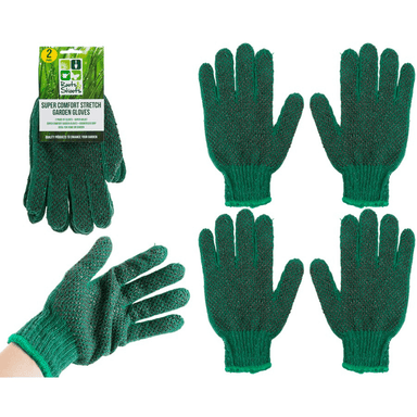 Super Comfort Stretch Garden Gloves - Pack of 2 5050565445049 only5pounds-com