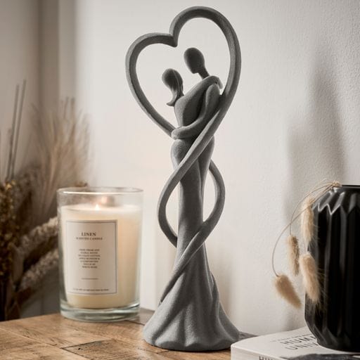 Velveteen Family Love Ornament - Grey - 34cm 5010792486802 only5pounds-com