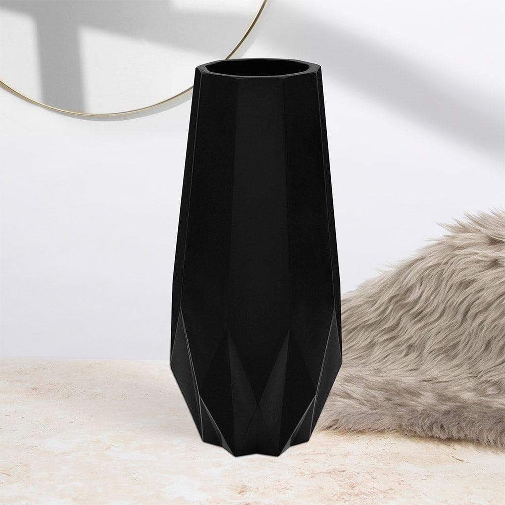 Vincenza Vase - 40cm Black 5010792483184 only5pounds-com