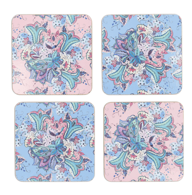 William Morris Lucerne Floral Coasters - Set of 4 5010792941271 only5pounds-com