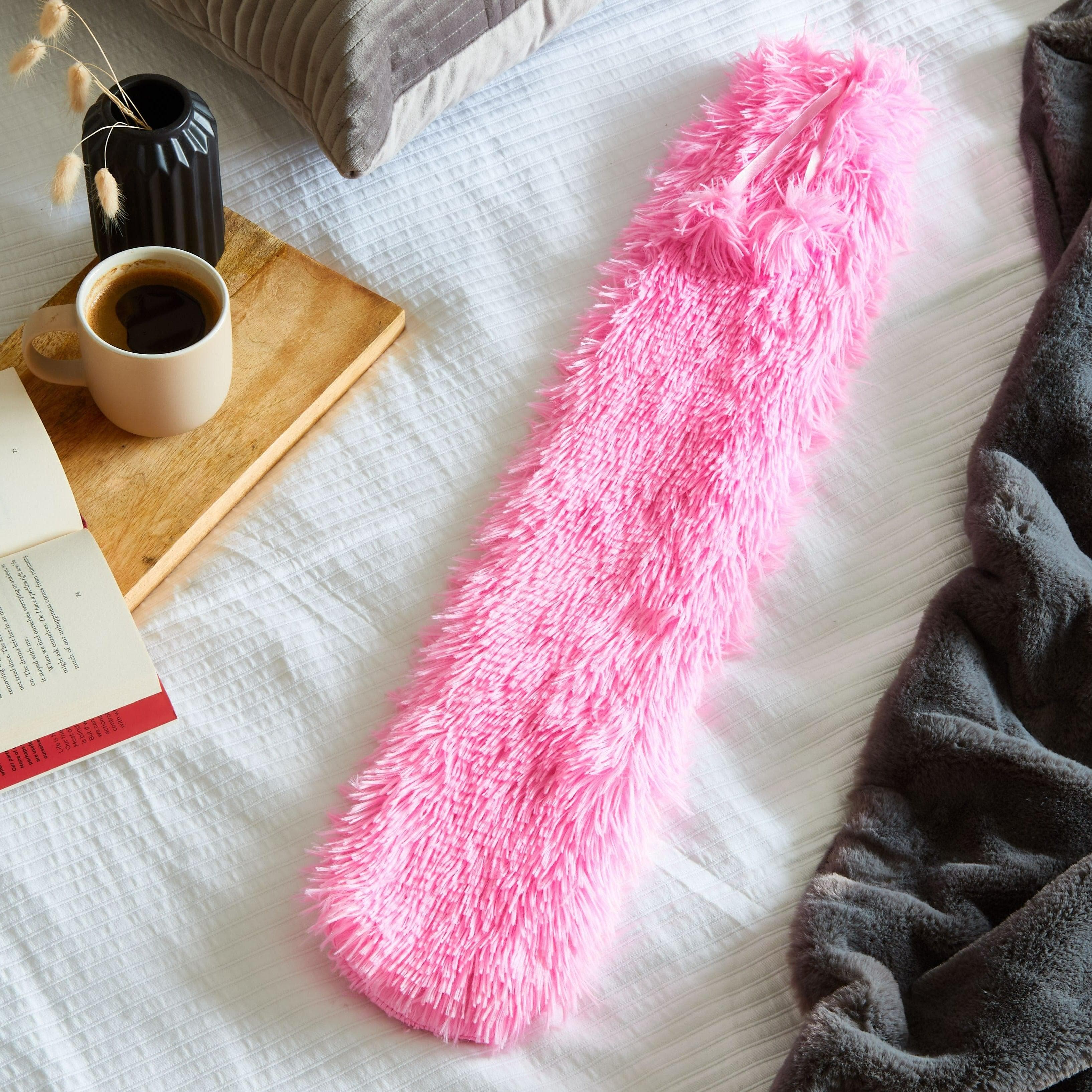 X-Large Fluffy Hot Water Bottle - Assorted Colours - 73cm Hot Pink 5010792519357 only5pounds-com