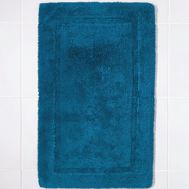 100% Cotton Dark Blue Bath Mat - 50x80cm - only5pounds.com