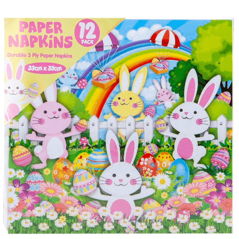 12 Easter 3 Ply Napkins 33X33Cm 5050565678966 only5pounds-com