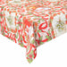 150x150cm Polyester XMAS Table Cloth - White Flowers 5056150211891 only5pounds-com