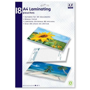 18 Laminating Pouches 5012128091018 only5pounds-com