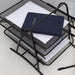 3 Tier Metal A4 Document Tray Organiser - Black 5056150244851 only5pounds-com