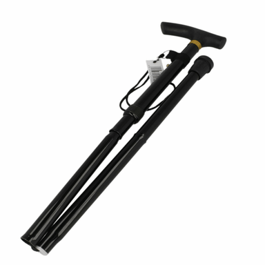 37" Adjustable Folding Walking Stick - Black 5010792453071