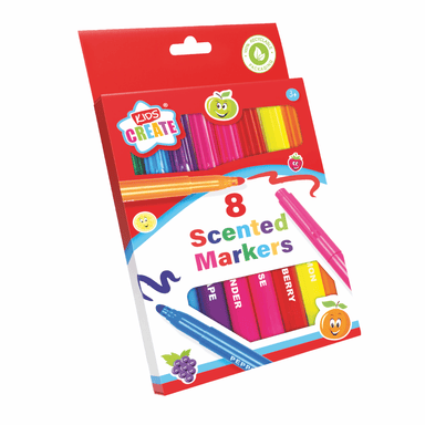 8 Scented Coloured Markers 5012128501654 only5pounds-com