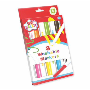 8 Washable Coloured Markers 5012128511226 only5pounds-com
