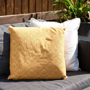 Antique Gold Art Deco Outdoor Garden Cushion - 42 x 42cm-8713229053659-only5pounds.com