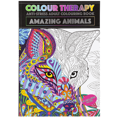 A4 Colour Therapy Book Amazing Animals - 48 Pages 5050565524065 only5pounds-com