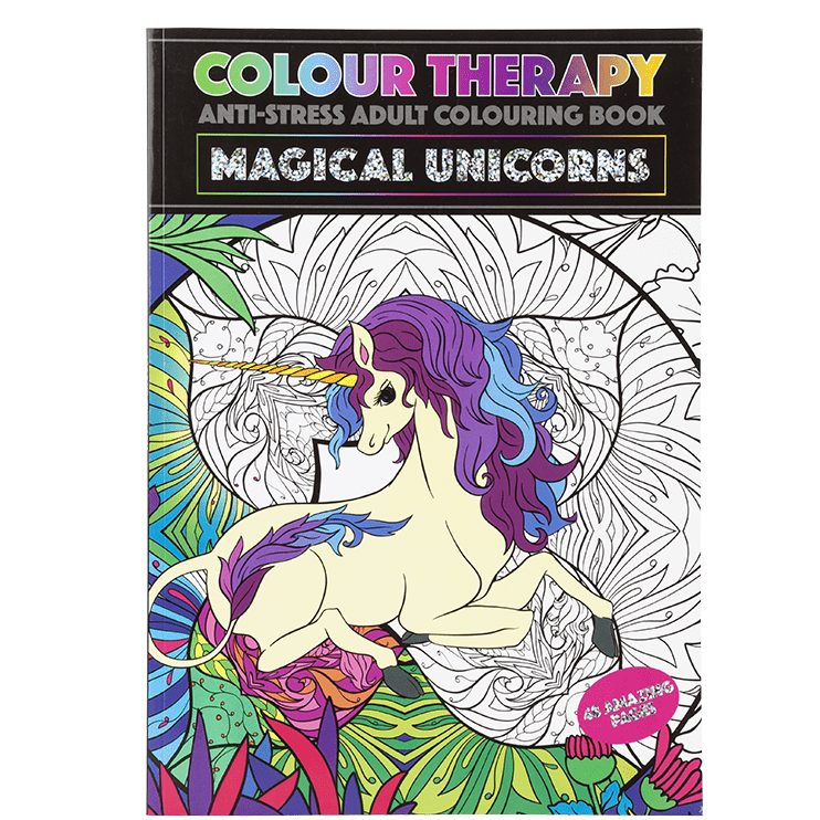 A4 Colour Therapy Book Magical Unicorn - 48 Pages 5050565524058 only5pounds-com