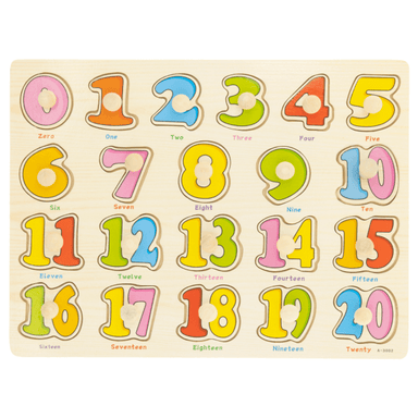 A4 Wooden Numbers 1-20 Jigsaw Puzzle 5060269268363 only5pounds-com
