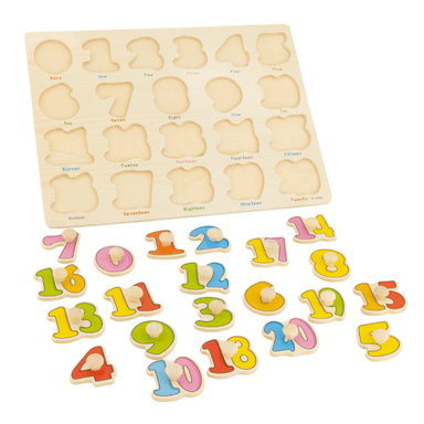 A4 Wooden Numbers 1-20 Jigsaw Puzzle 5060269268363 only5pounds-com
