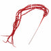 Artificial Red Glitter Hanging Branch - 127 x 40cm 5056055375872