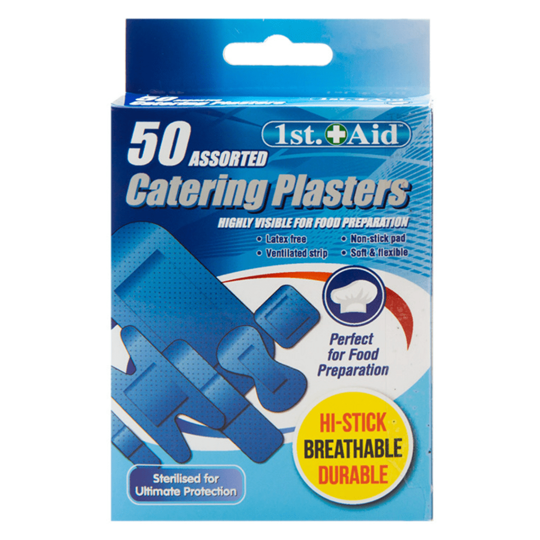 Assorted Blue Catering Plasters - 50pcs 5050565577474 only5pounds-com