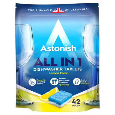 Astonish All-in-1 Dishwasher Tablets Lemon - 42pk 48256221800 only5pounds-com