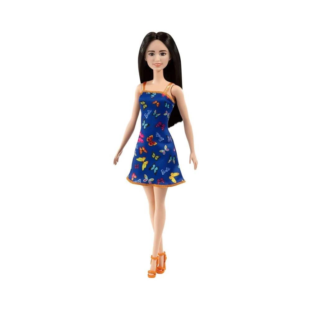 Barbie Chic Doll - Black Hair & Blue Butterfly Dress 194735001880 only5pounds-com