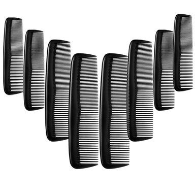 Black Combs - Set of 8 5024418601630 only5pounds-com