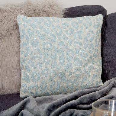 Blue Leopard Print Cushion - 45 x 45cm 8714503324717 only5pounds-com