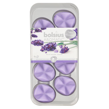Bolsius Aromatic Wax Melts Set of 8 - Lavender 8717847115799 only5pounds-com