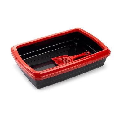 Cat Litter Tray With Scoop - Red 8435421883093 only5pounds-com