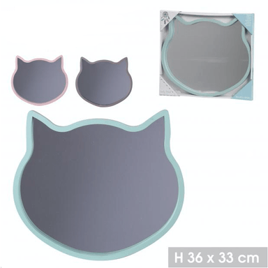 Cat Shaped Kids Mirror - Assorted Colours only5pounds-com