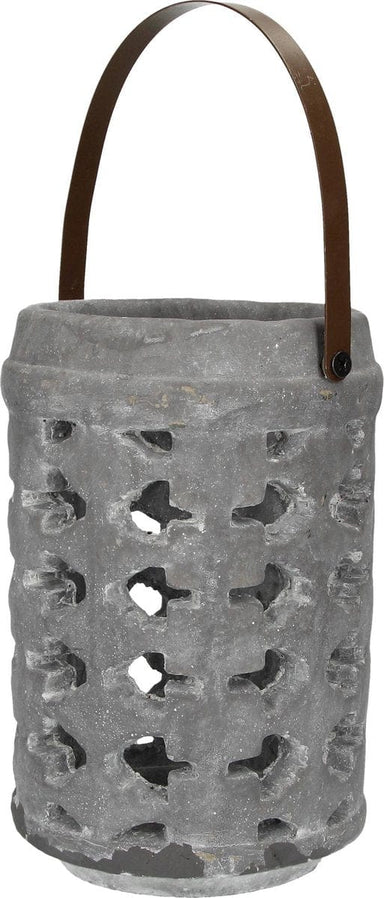 Cement Outdoor Candle Holder - Dark Grey 8719244211319 only5pounds-com