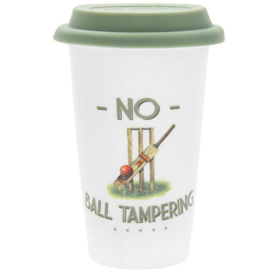 Ceramic Cricket Travel Mug - No Ball Tampering 5010792446684 only5pounds-com