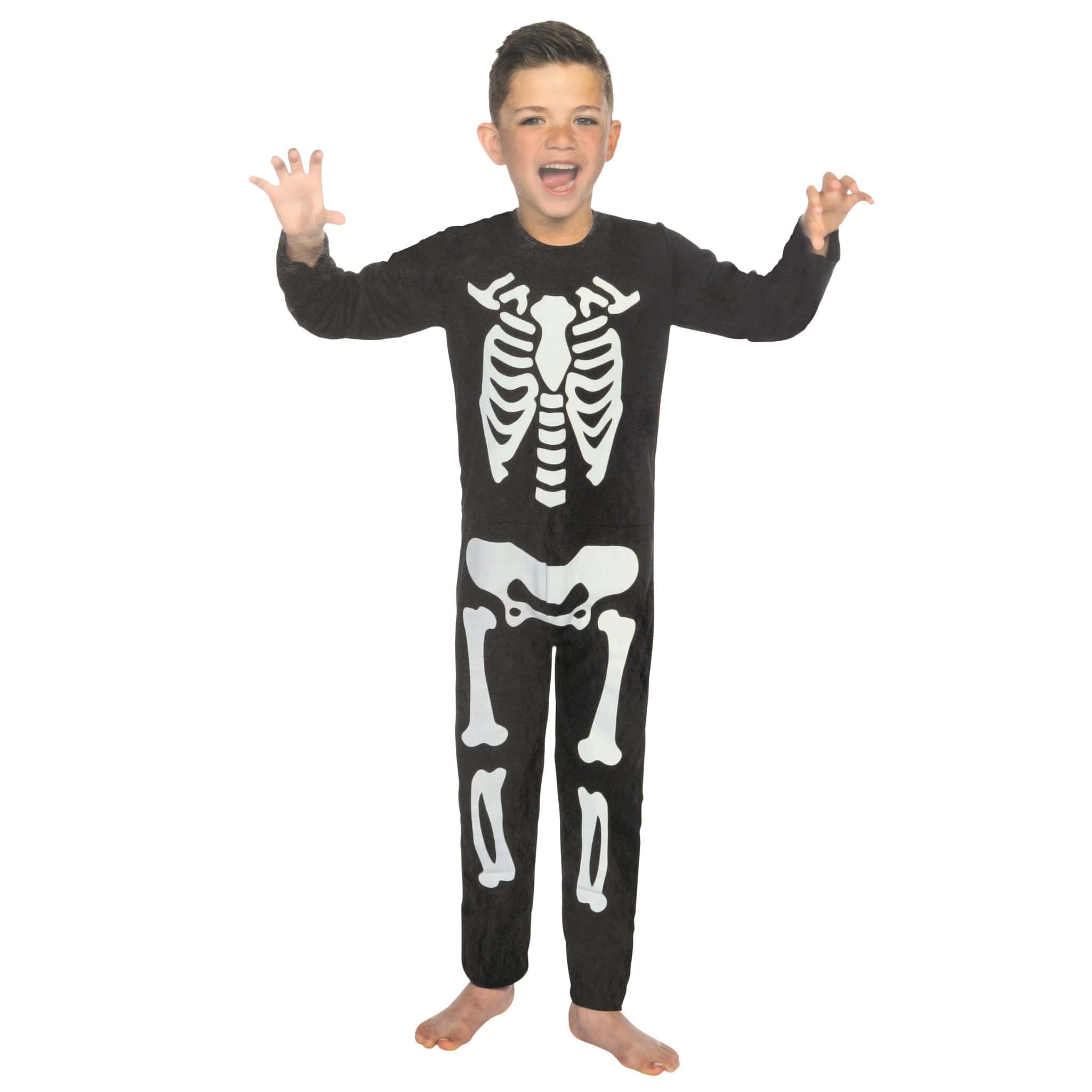 Children's Glow In The Dark Skeleton Halloween Costume - 110/116cm 8715409109347