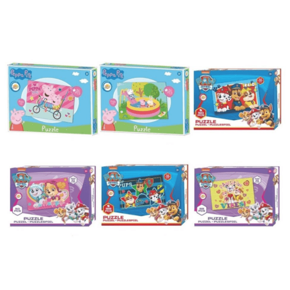 Children's Puzzle - Assorted - Peppa Pig & Paw Patrol 8720029039394 only5pounds-com