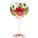 Christmas Hand Painted Flower Gin Glass 5010792524207 only5pounds-com