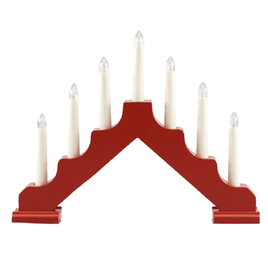 Christmas LED Candle Bridge - Red 5013478139825 only5pounds-com