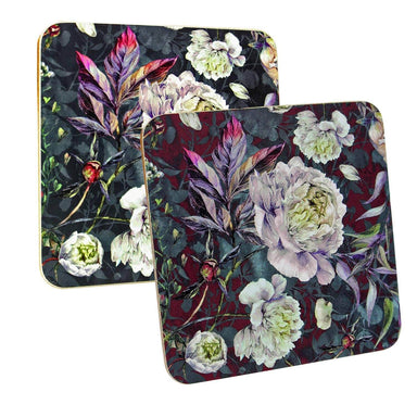 Chrysanthemum Floral Coasters - Set of 4 5010792941325 only5pounds-com