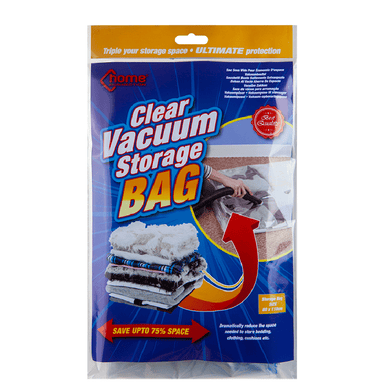Clear Vacuum Storage Bag - 80 x 110cm - only5pounds.com