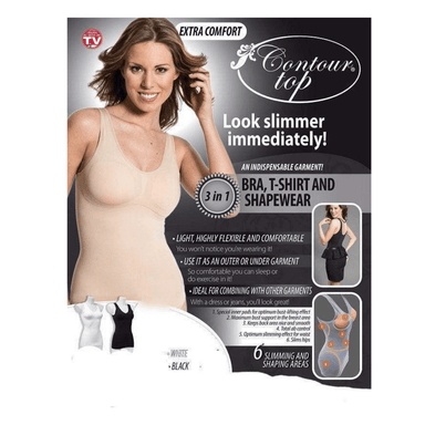 Contour Slimming Top White - Size M - only5pounds.com