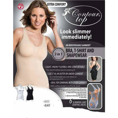 Contour Slimming Top White - Size S 644812021923 only5pounds-com